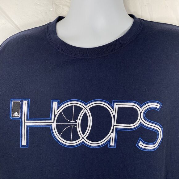 Adidas ClimaLite Mens Large Hoops Basketball Short Sleeve Graphic T Shirt - Picture 3 of 11